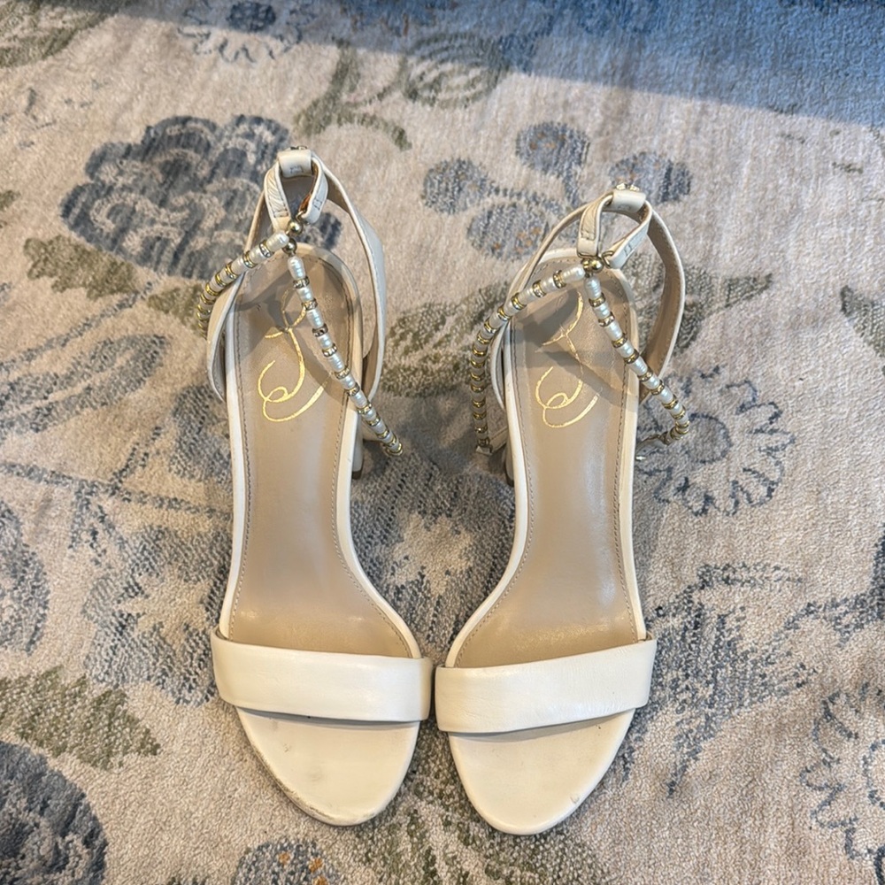 Sam Edelman Elegant Cream Strappy Women's heels